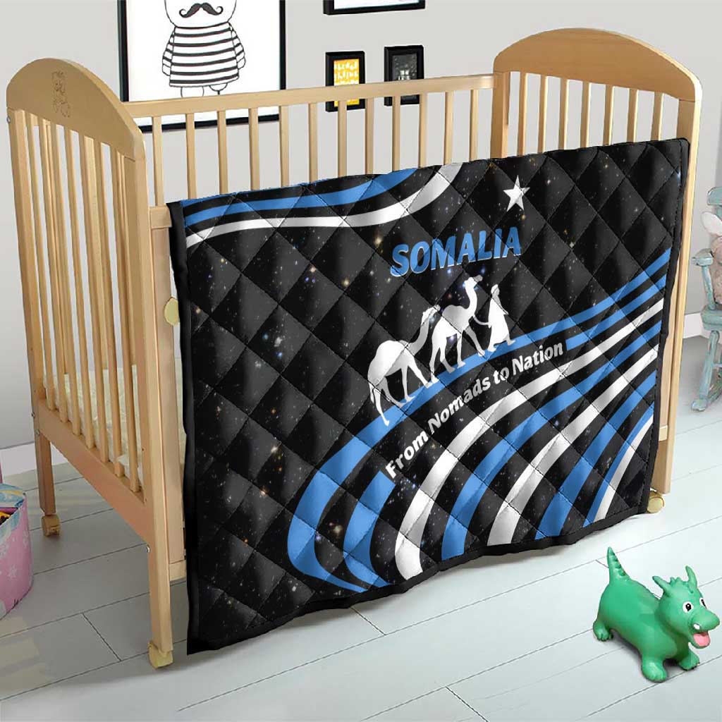 Somalia Quilt with From Nomads to Nation Camel Galaxy Flag Spirit TS04