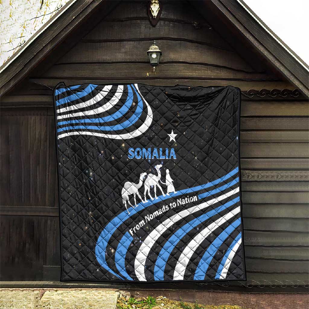 Somalia Quilt with From Nomads to Nation Camel Galaxy Flag Spirit TS04
