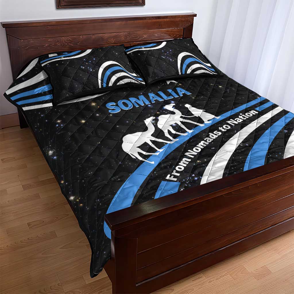 Somalia Quilt Bed Set with From Nomads to Nation Camel Galaxy Flag Spirit TS04