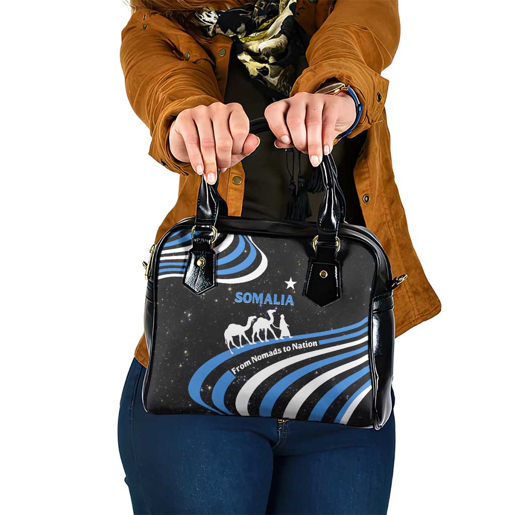 Somalia Shoulder Handbag with From Nomads to Nation Camel Galaxy Flag Spirit TS04