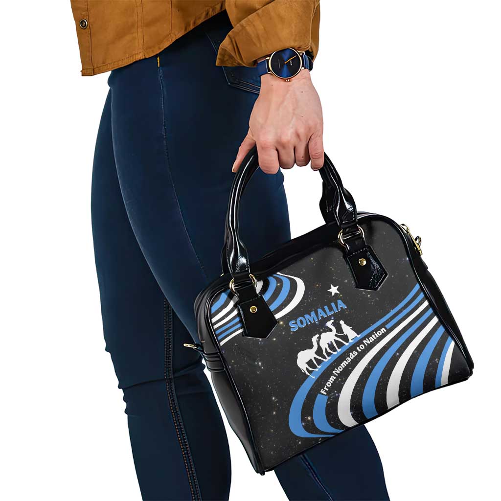 Somalia Shoulder Handbag with From Nomads to Nation Camel Galaxy Flag Spirit TS04