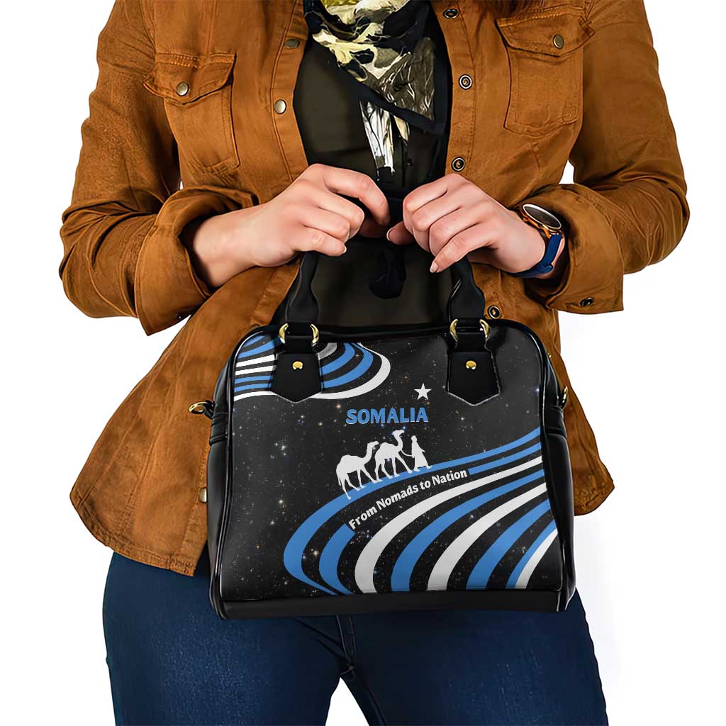 Somalia Shoulder Handbag with From Nomads to Nation Camel Galaxy Flag Spirit TS04