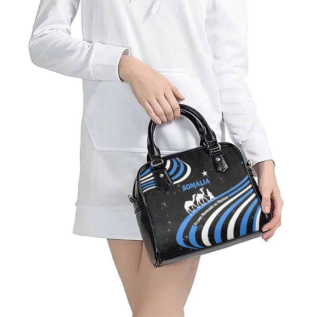 Somalia Shoulder Handbag with From Nomads to Nation Camel Galaxy Flag Spirit TS04