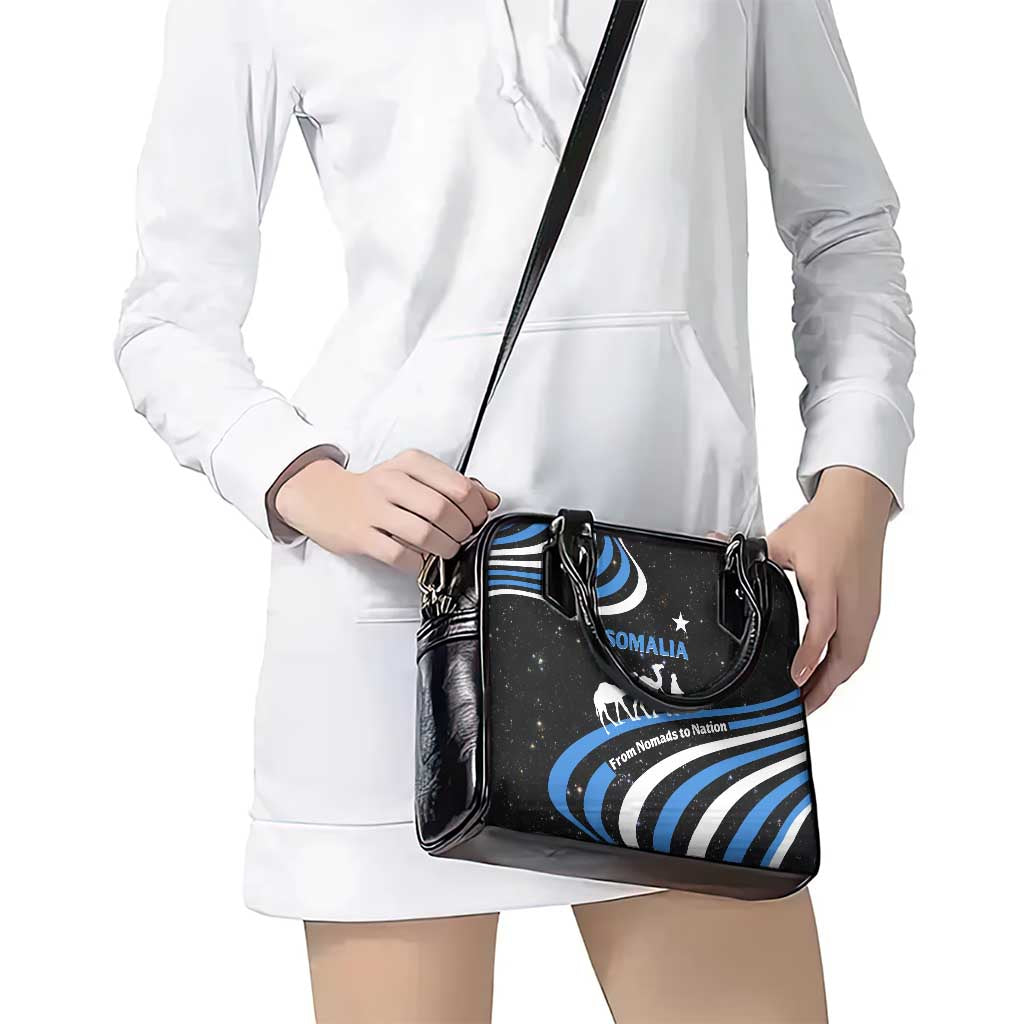 Somalia Shoulder Handbag with From Nomads to Nation Camel Galaxy Flag Spirit TS04