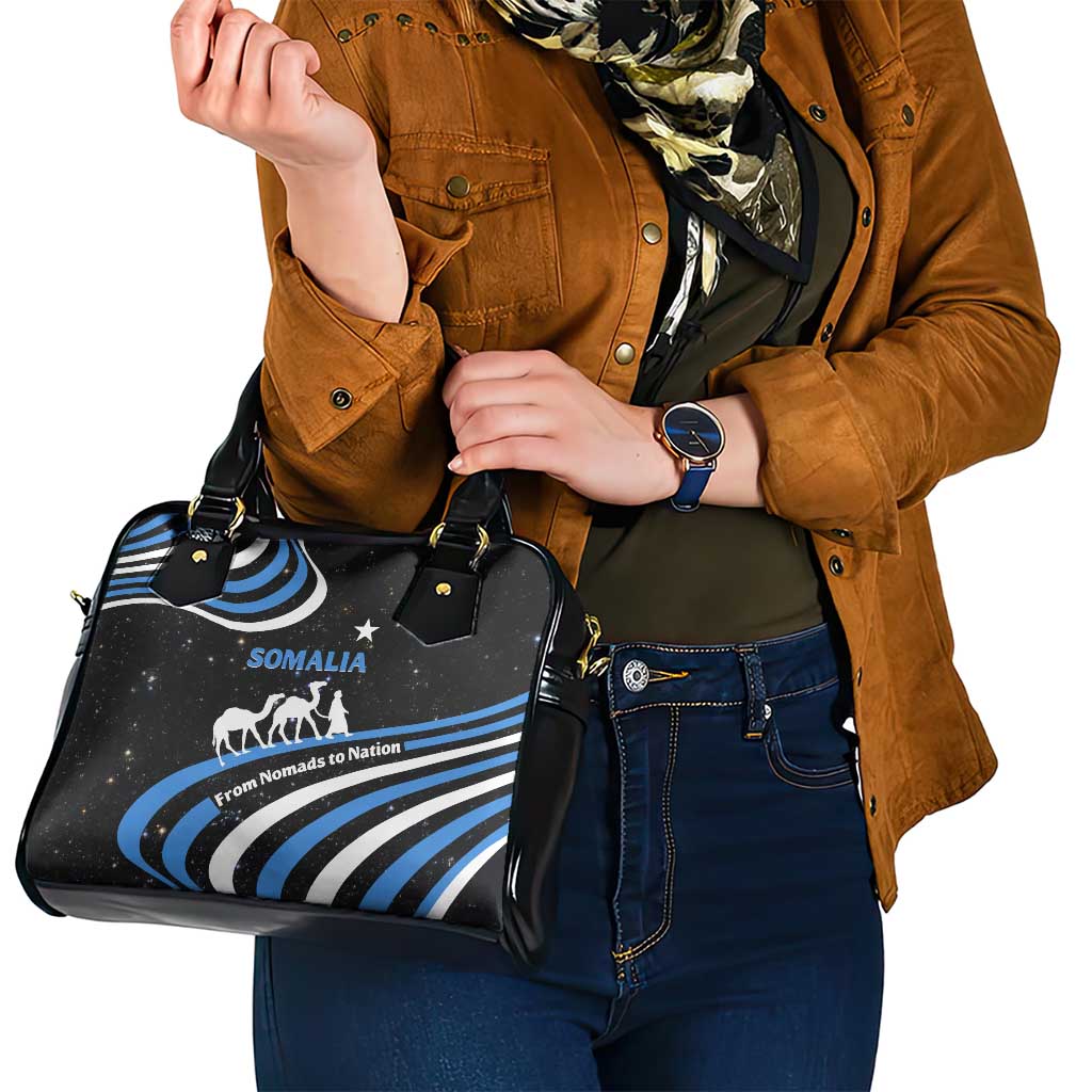 Somalia Shoulder Handbag with From Nomads to Nation Camel Galaxy Flag Spirit TS04