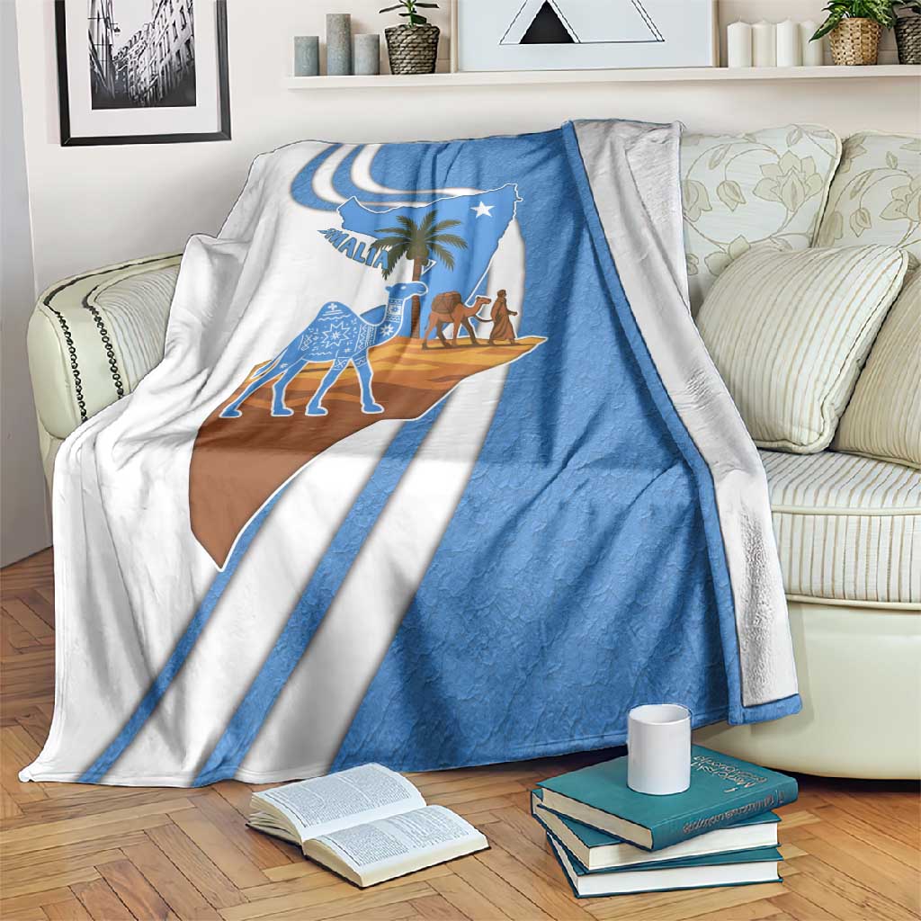 Somalia Blanket with Camel Desert Map Palm Tree Heritage Spirit TS04