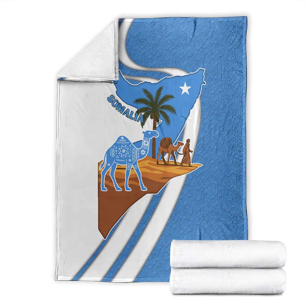 Somalia Blanket with Camel Desert Map Palm Tree Heritage Spirit TS04