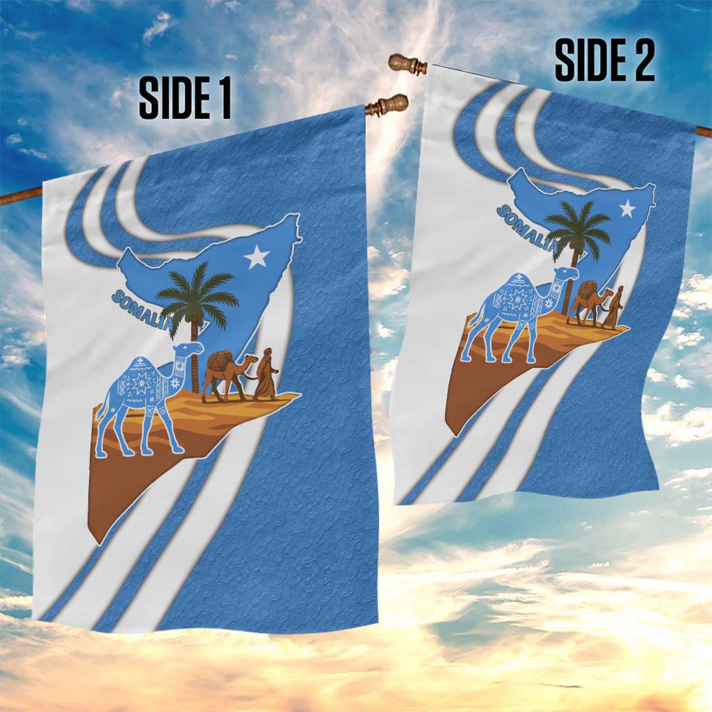 Somalia Garden Flag with Camel Desert Map Palm Tree Heritage Spirit TS04