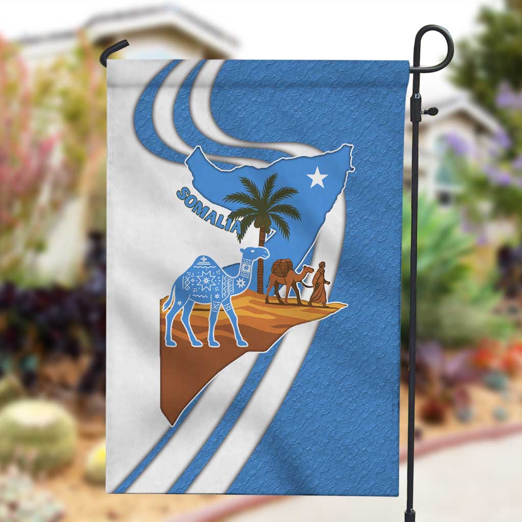 Somalia Garden Flag with Camel Desert Map Palm Tree Heritage Spirit TS04