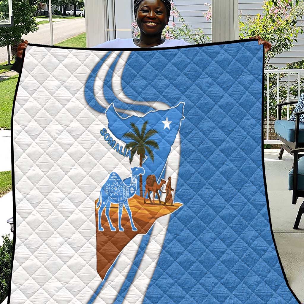 Somalia Quilt with Camel Desert Map Palm Tree Heritage Spirit TS04