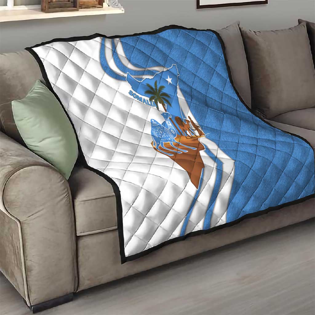 Somalia Quilt with Camel Desert Map Palm Tree Heritage Spirit TS04
