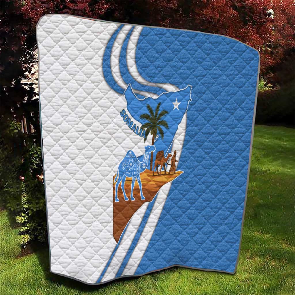 Somalia Quilt with Camel Desert Map Palm Tree Heritage Spirit TS04