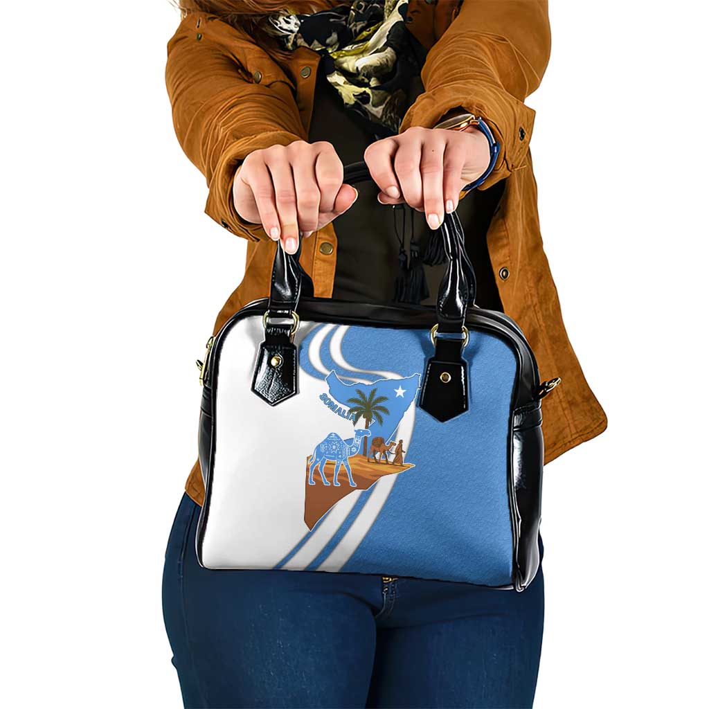 Somalia Shoulder Handbag with Camel Desert Map Palm Tree Heritage Spirit TS04