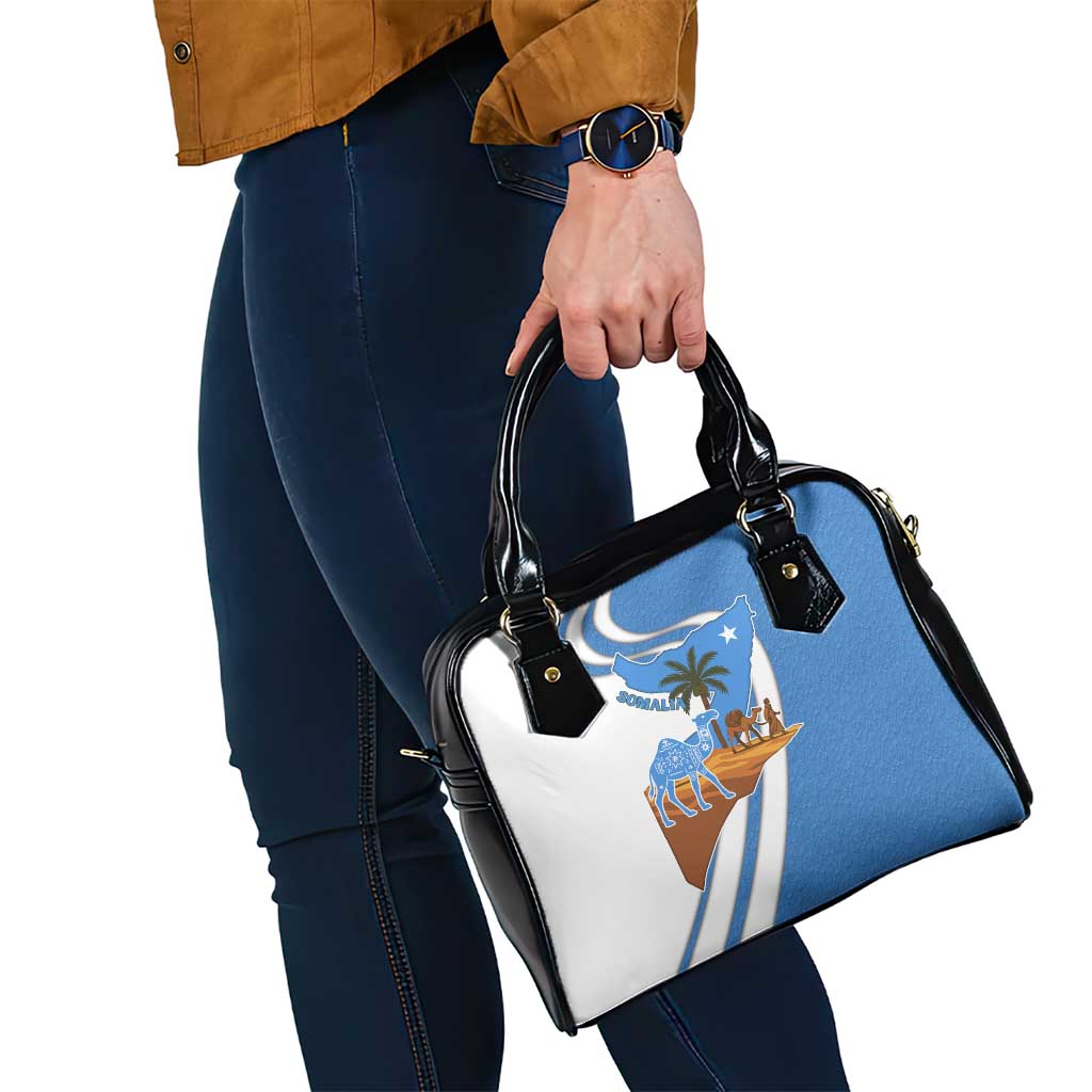 Somalia Shoulder Handbag with Camel Desert Map Palm Tree Heritage Spirit TS04