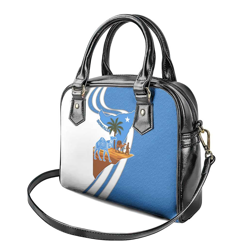 Somalia Shoulder Handbag with Camel Desert Map Palm Tree Heritage Spirit TS04