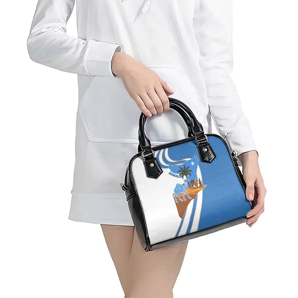 Somalia Shoulder Handbag with Camel Desert Map Palm Tree Heritage Spirit TS04