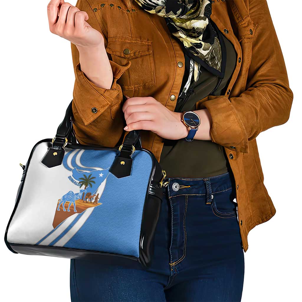 Somalia Shoulder Handbag with Camel Desert Map Palm Tree Heritage Spirit TS04