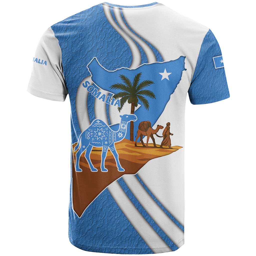 Somalia T shirt with Camel Desert Map Palm Tree Heritage Spirit TS04