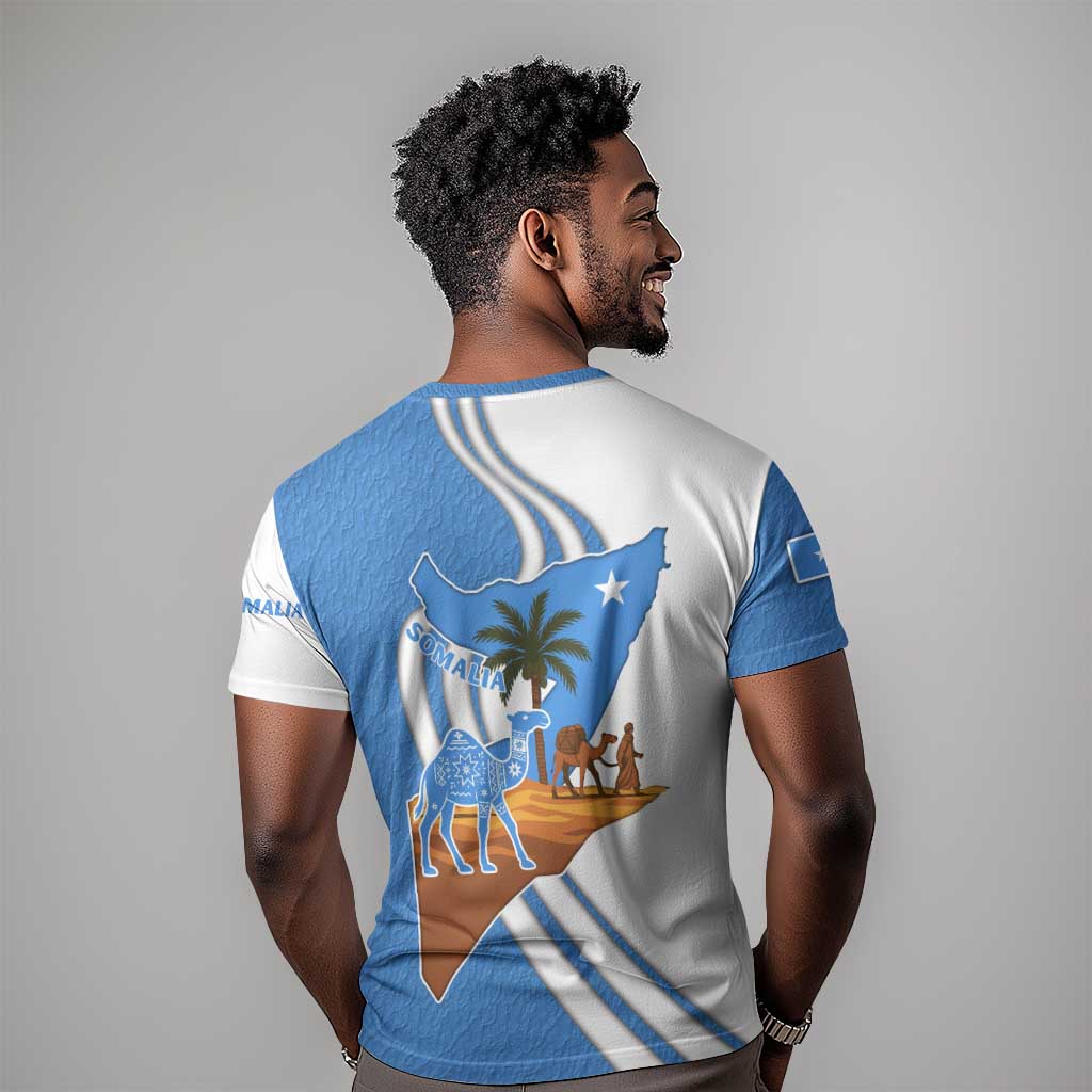 Somalia T shirt with Camel Desert Map Palm Tree Heritage Spirit TS04