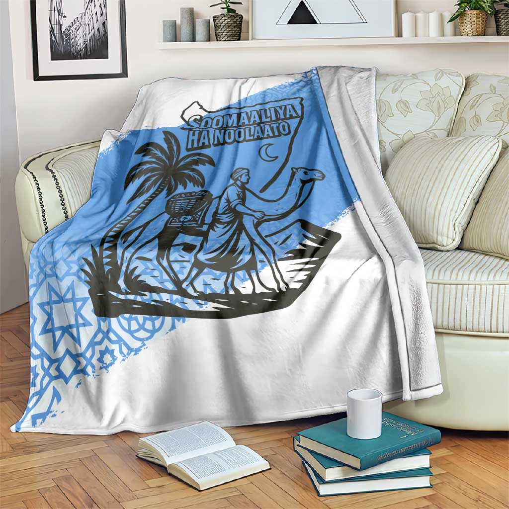 Somalia Blanket with Soomaaliya Ha Noolaato Nomad Moon Flag Spirit TS04