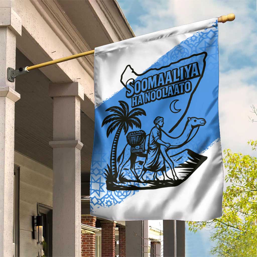Somalia Garden Flag with Soomaaliya Ha Noolaato Nomad Moon Flag Spirit TS04