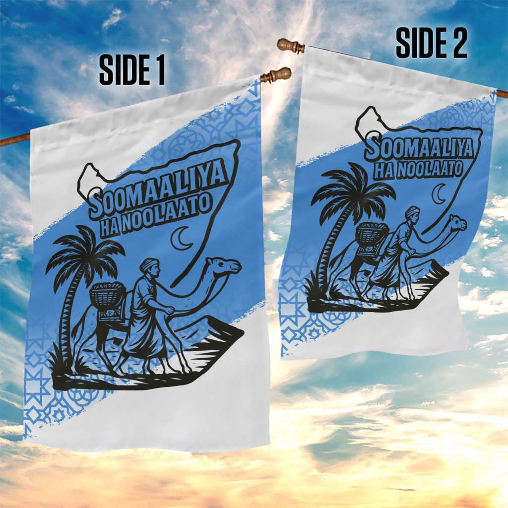 Somalia Garden Flag with Soomaaliya Ha Noolaato Nomad Moon Flag Spirit TS04