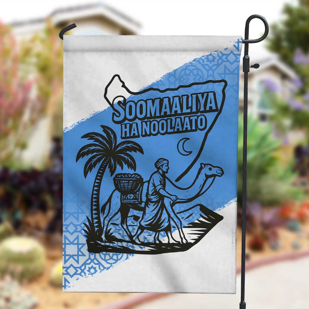 Somalia Garden Flag with Soomaaliya Ha Noolaato Nomad Moon Flag Spirit TS04
