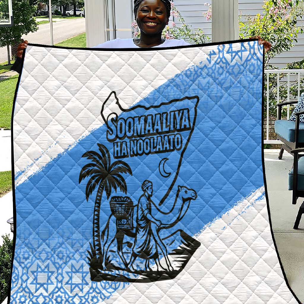 Somalia Quilt with Soomaaliya Ha Noolaato Nomad Moon Flag Spirit TS04