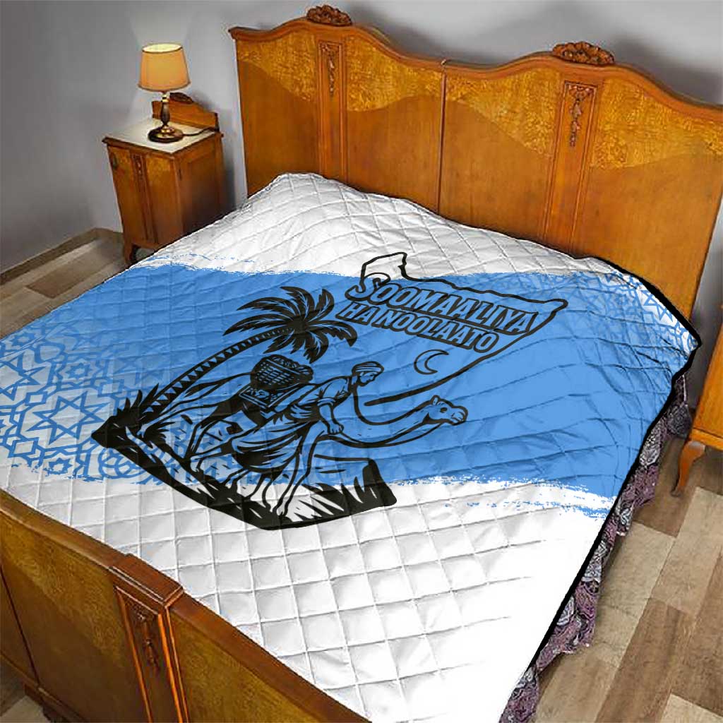 Somalia Quilt with Soomaaliya Ha Noolaato Nomad Moon Flag Spirit TS04