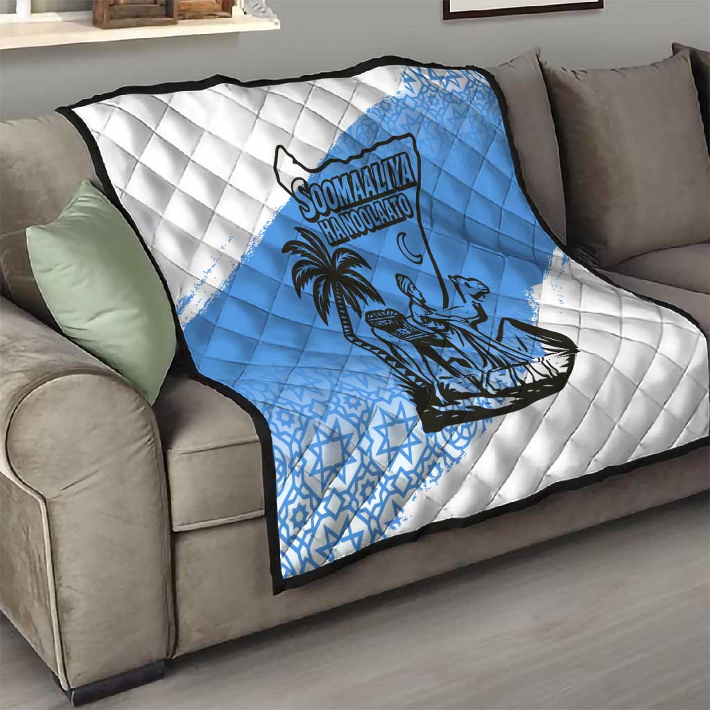 Somalia Quilt with Soomaaliya Ha Noolaato Nomad Moon Flag Spirit TS04