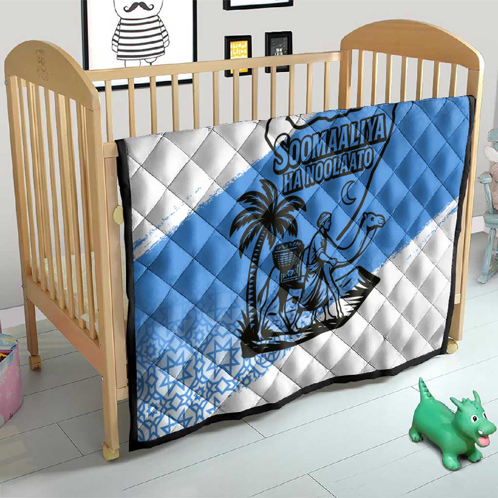Somalia Quilt with Soomaaliya Ha Noolaato Nomad Moon Flag Spirit TS04