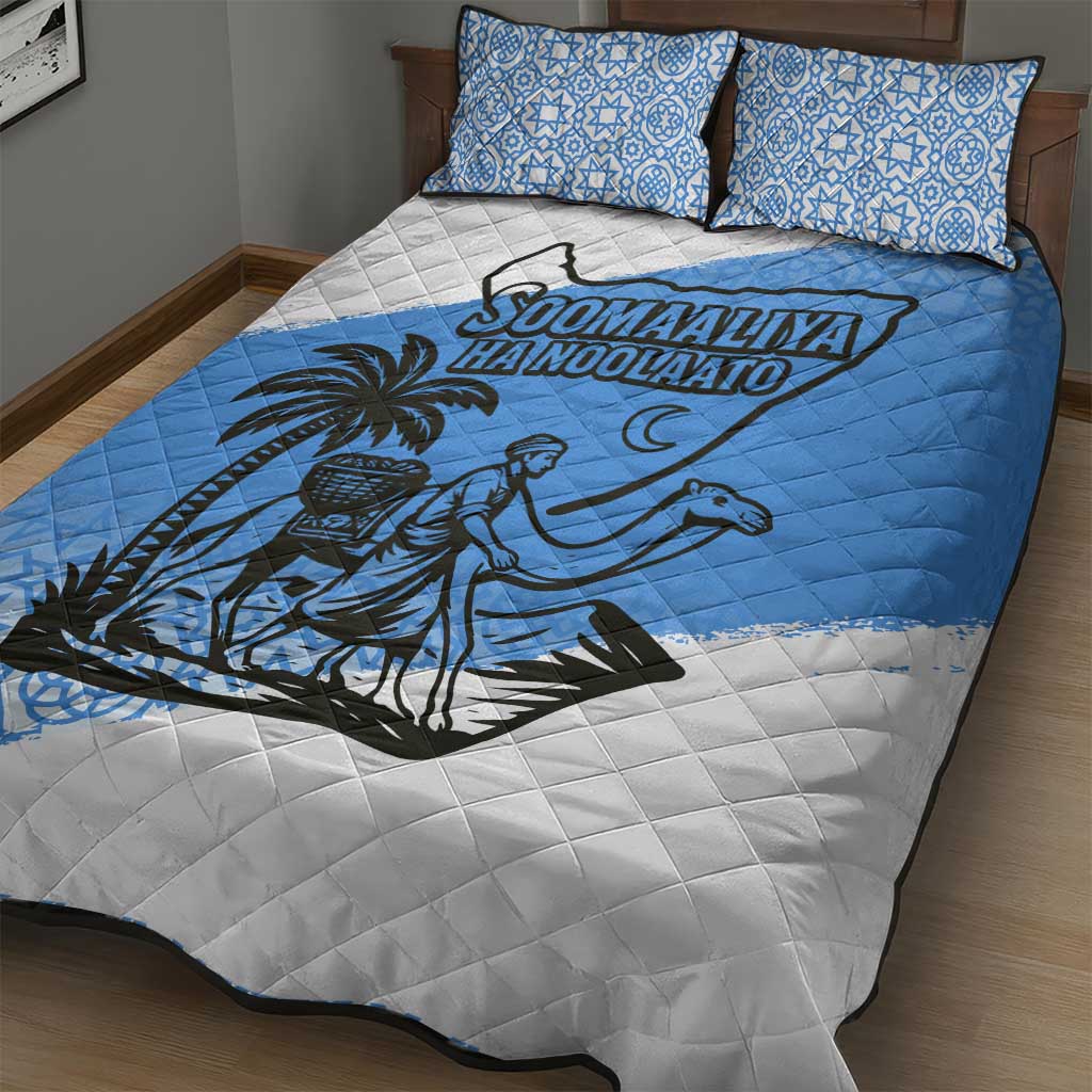 Somalia Quilt Bed Set with Soomaaliya Ha Noolaato Nomad Moon Flag Spirit TS04