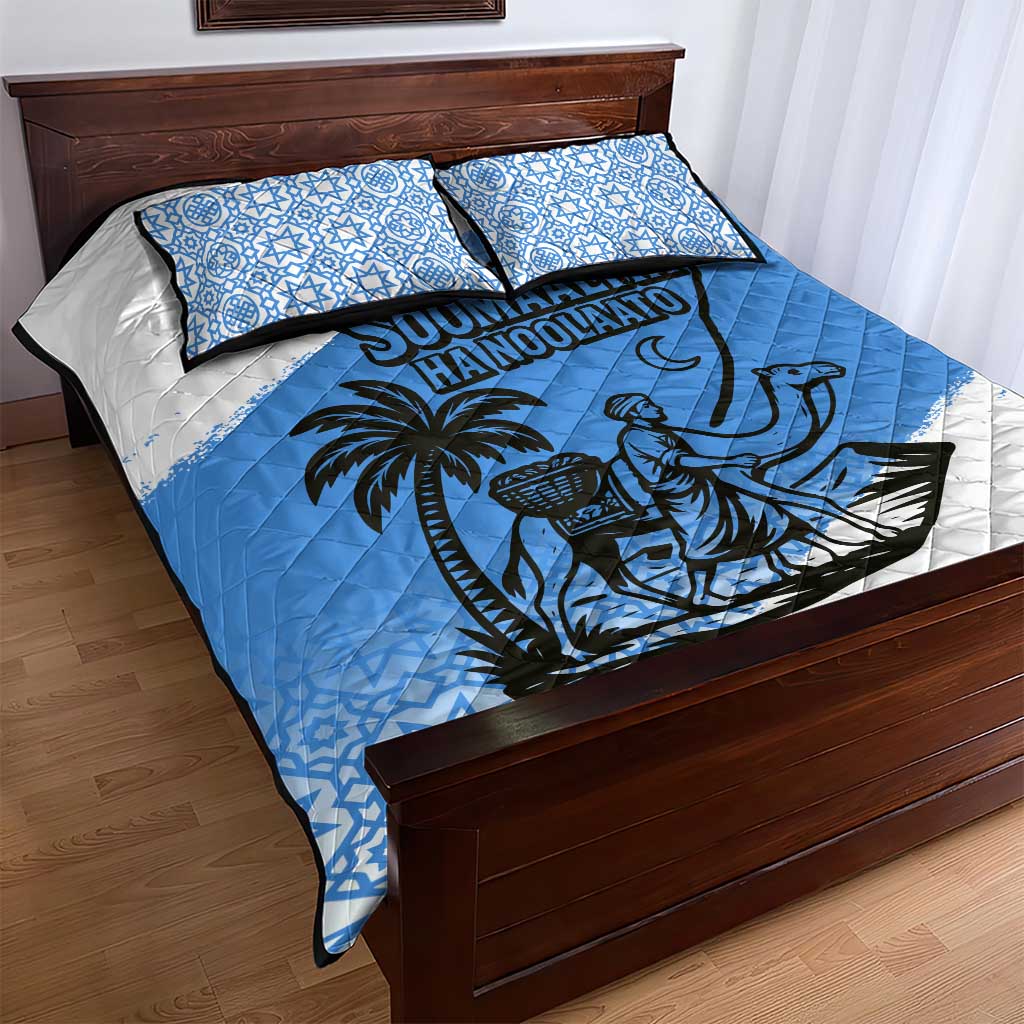 Somalia Quilt Bed Set with Soomaaliya Ha Noolaato Nomad Moon Flag Spirit TS04