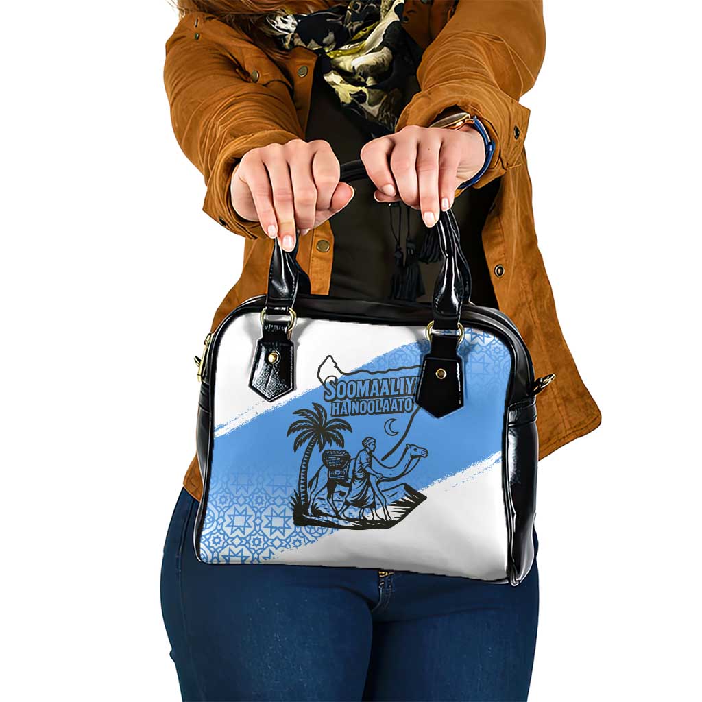 Somalia Shoulder Handbag with Soomaaliya Ha Noolaato Nomad Moon Flag Spirit TS04