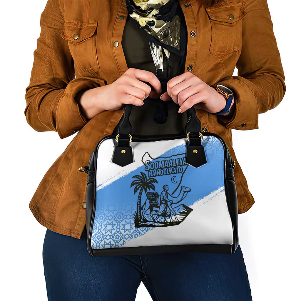 Somalia Shoulder Handbag with Soomaaliya Ha Noolaato Nomad Moon Flag Spirit TS04