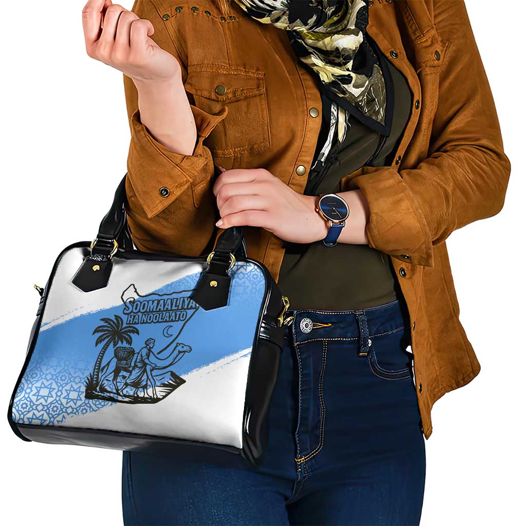 Somalia Shoulder Handbag with Soomaaliya Ha Noolaato Nomad Moon Flag Spirit TS04