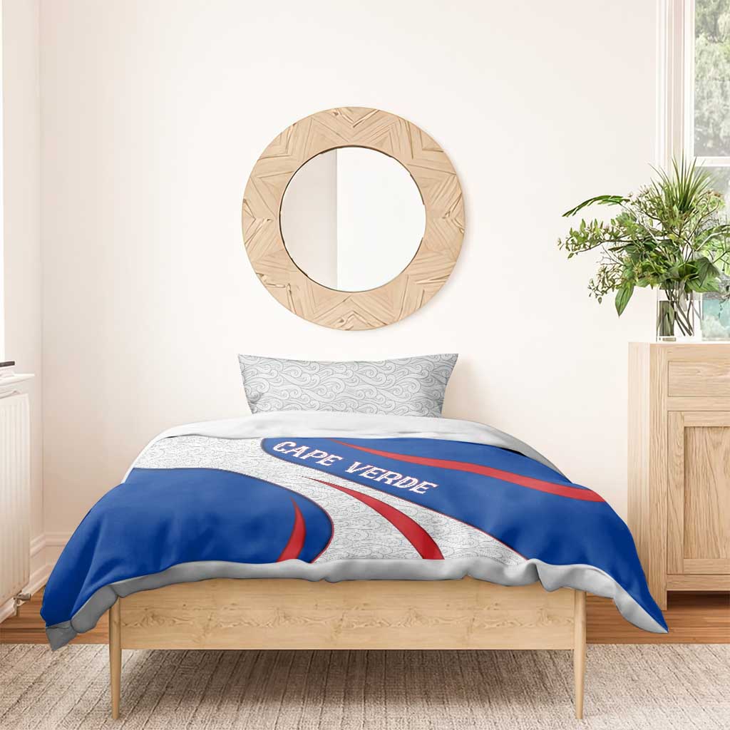 Cape Verde Bedding Set with Blue Red Flag Nós Kretxeu Spirit TS04