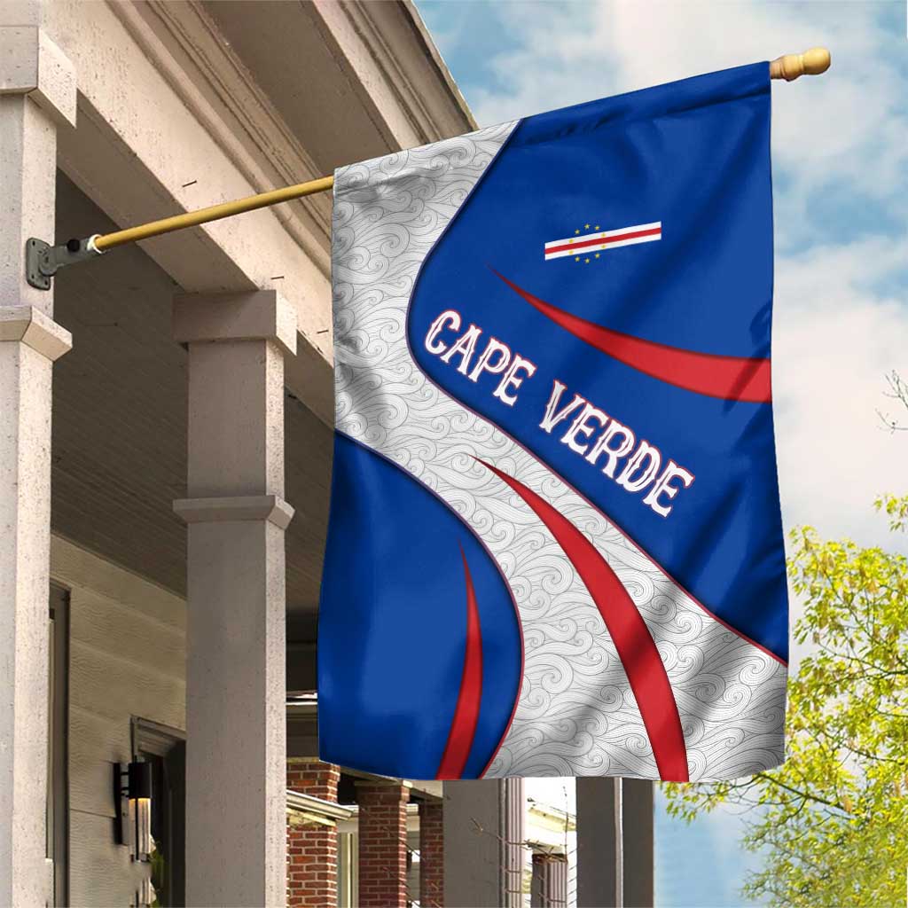 Cape Verde Garden Flag with Blue Red Flag Nós Kretxeu Spirit TS04