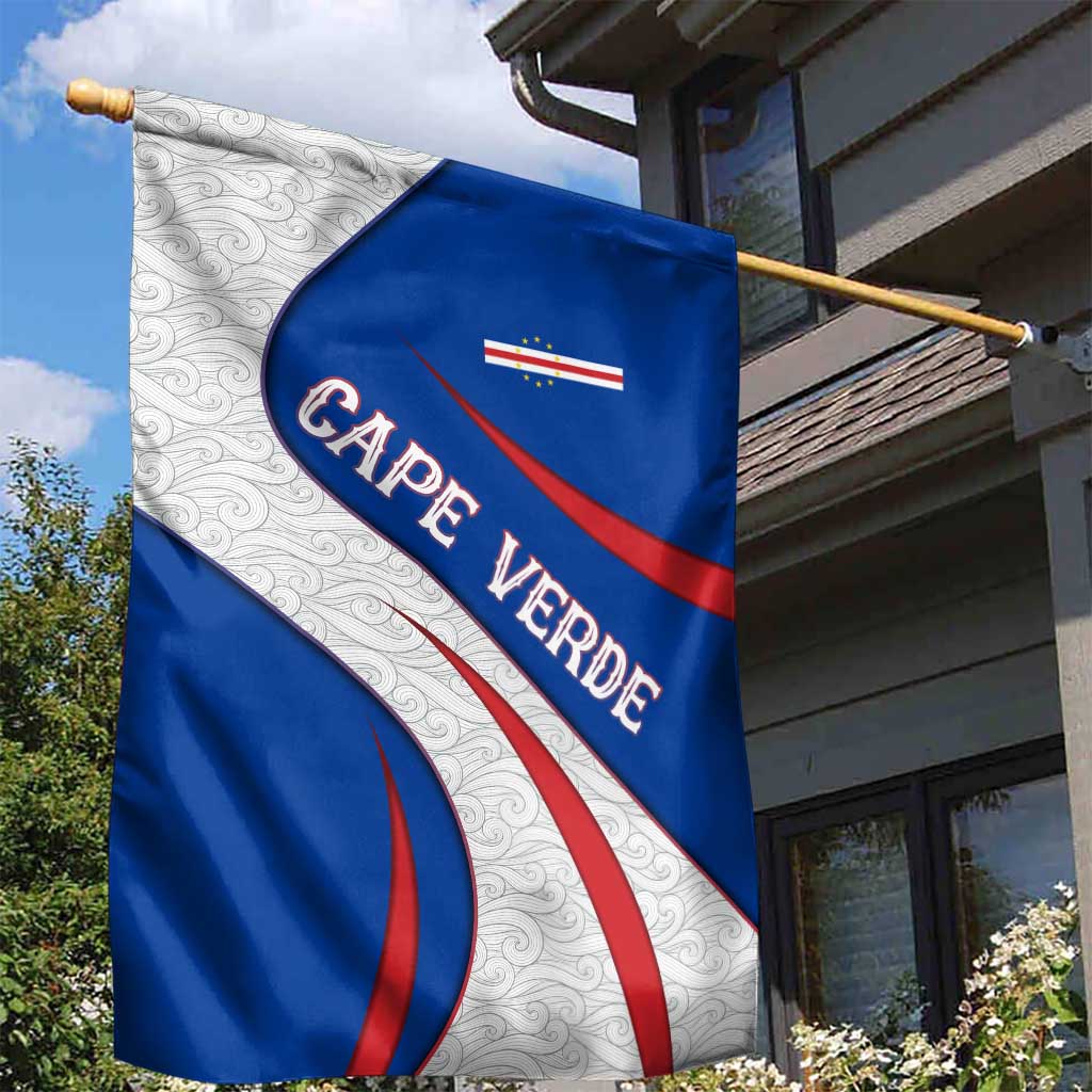 Cape Verde Garden Flag with Blue Red Flag Nós Kretxeu Spirit TS04