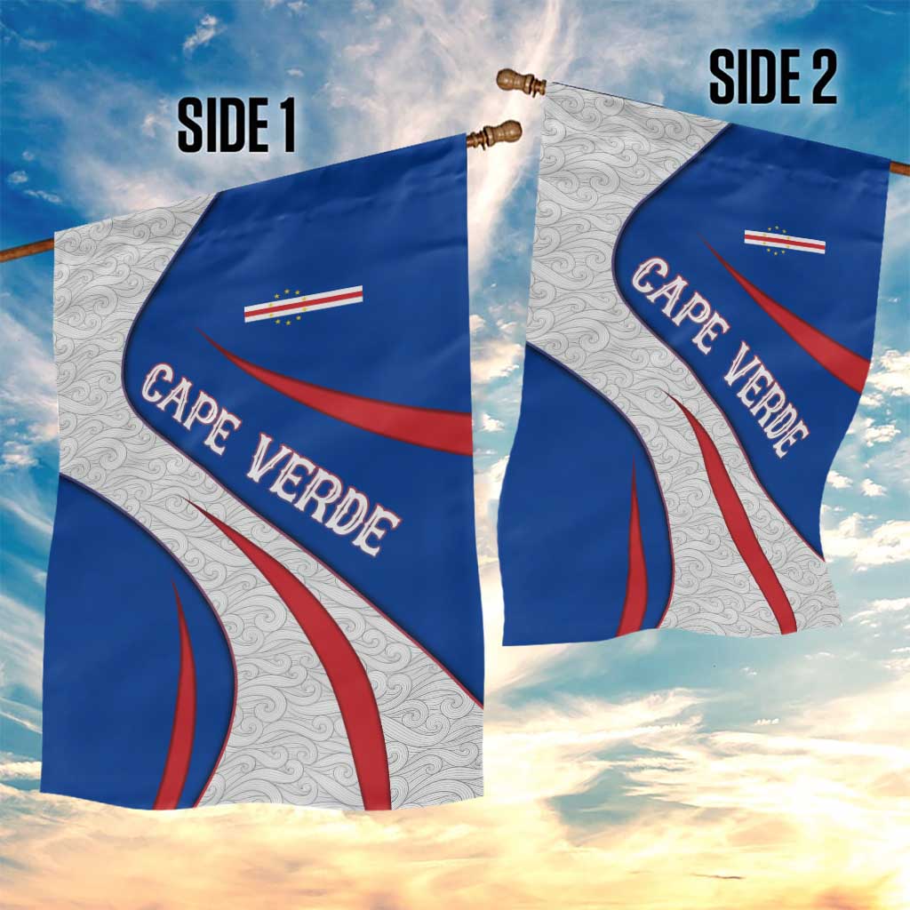 Cape Verde Garden Flag with Blue Red Flag Nós Kretxeu Spirit TS04