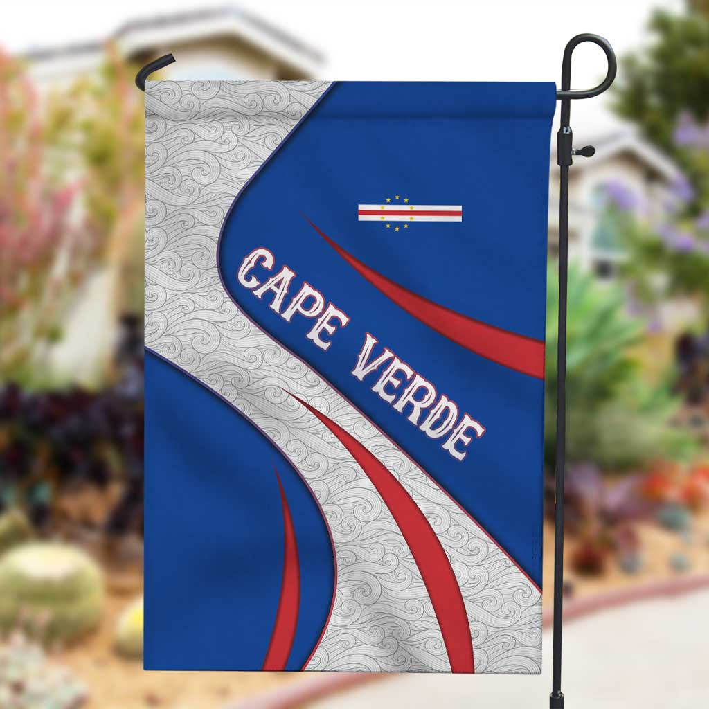 Cape Verde Garden Flag with Blue Red Flag Nós Kretxeu Spirit TS04