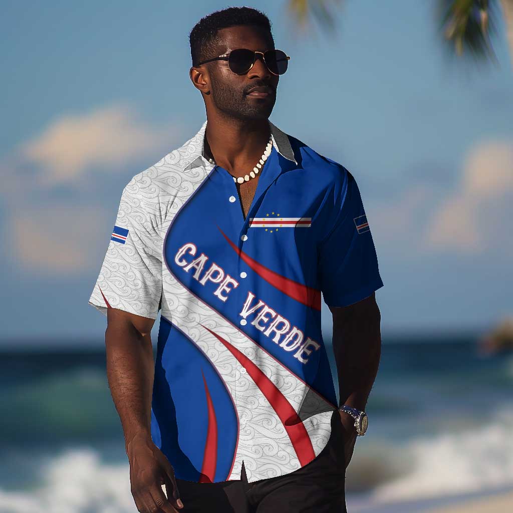 Cape Verde Hawaiian Shirt with Blue Red Flag Nós Kretxeu Spirit TS04