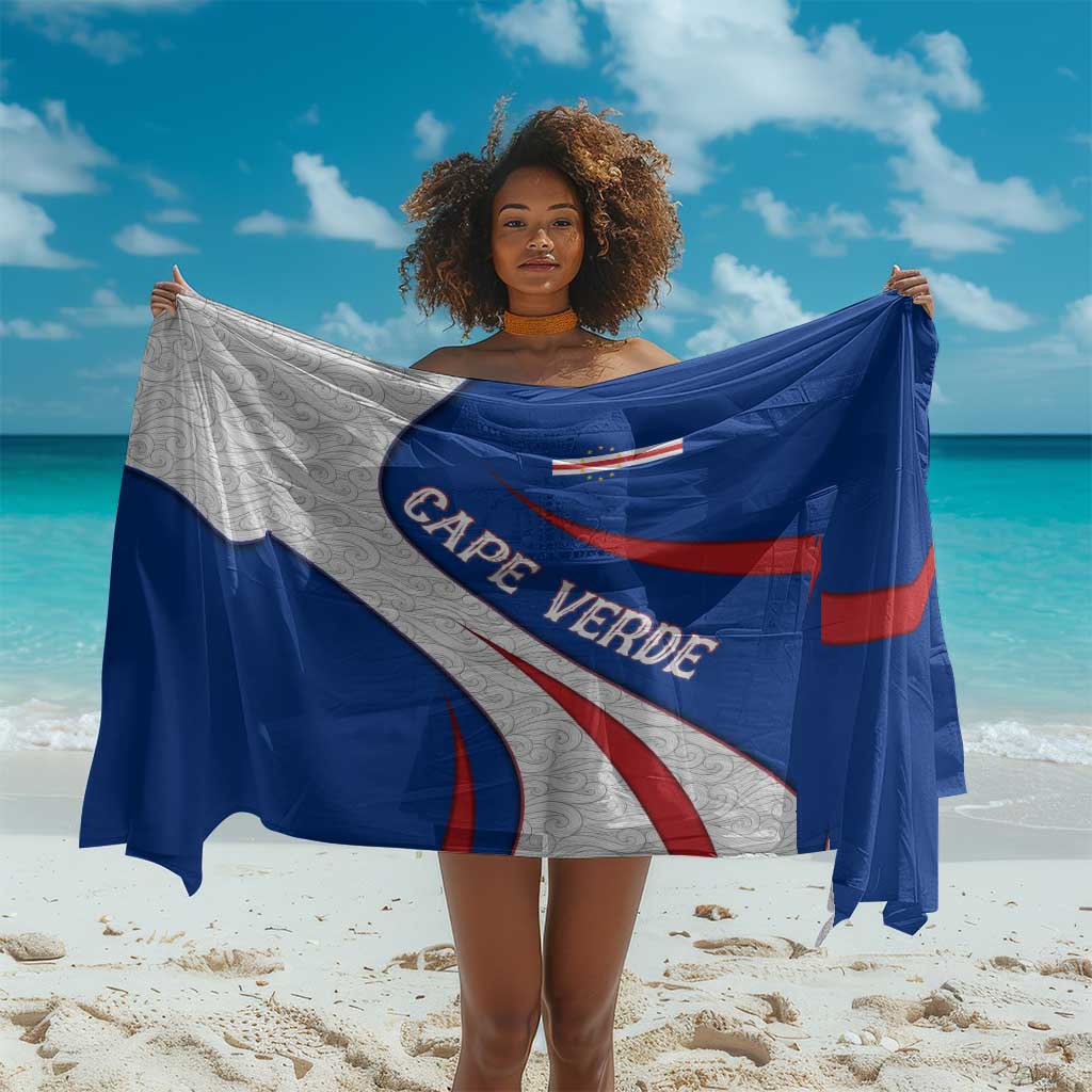 Cape Verde Sarong with Blue Red Flag Nós Kretxeu Spirit TS04