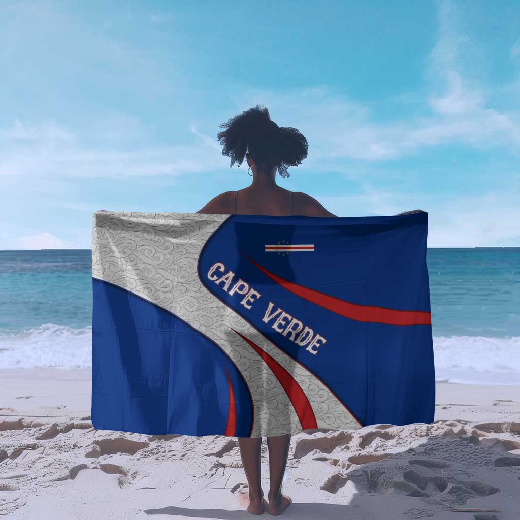 Cape Verde Sarong with Blue Red Flag Nós Kretxeu Spirit TS04