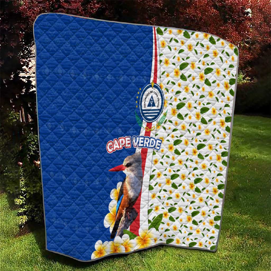 Cape Verde Quilt Kingfisher Bird Floral Flag Spirit TS04