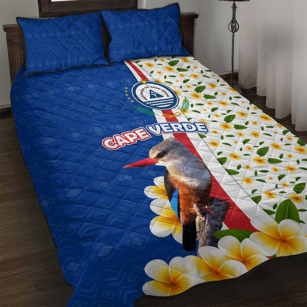 Cape Verde Quilt Bed Set Kingfisher Bird Floral Flag Spirit TS04