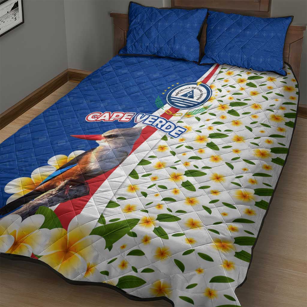 Cape Verde Quilt Bed Set Kingfisher Bird Floral Flag Spirit TS04