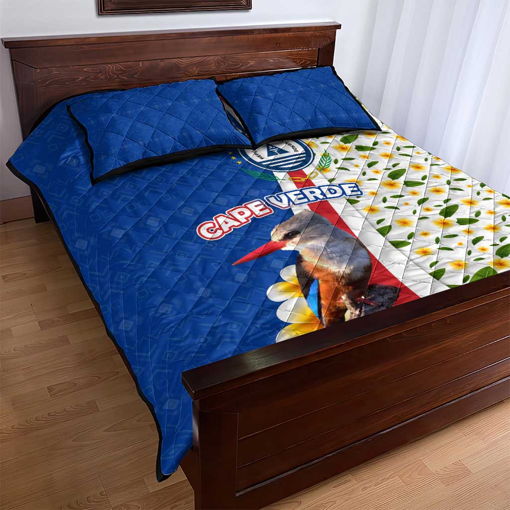 Cape Verde Quilt Bed Set Kingfisher Bird Floral Flag Spirit TS04