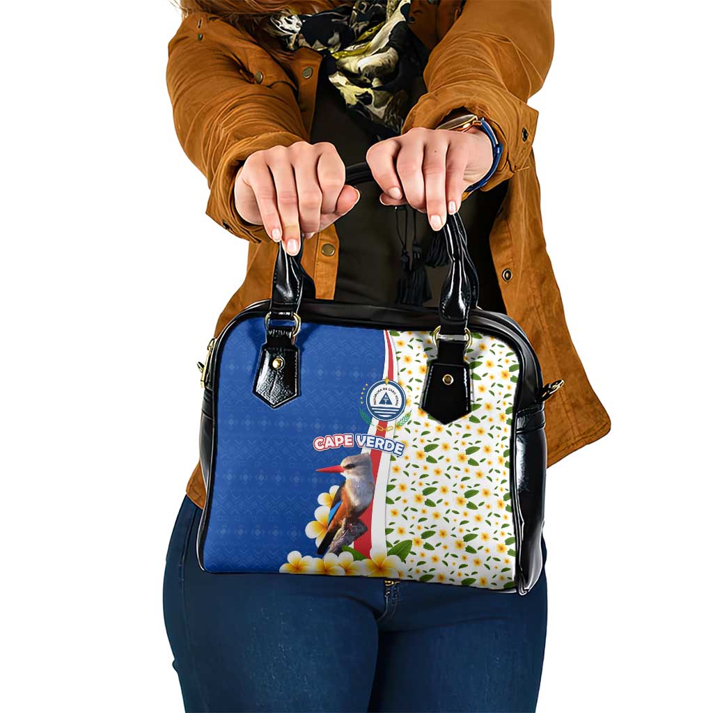 Cape Verde Shoulder Handbag with Kingfisher Bird Floral Flag Spirit TS04