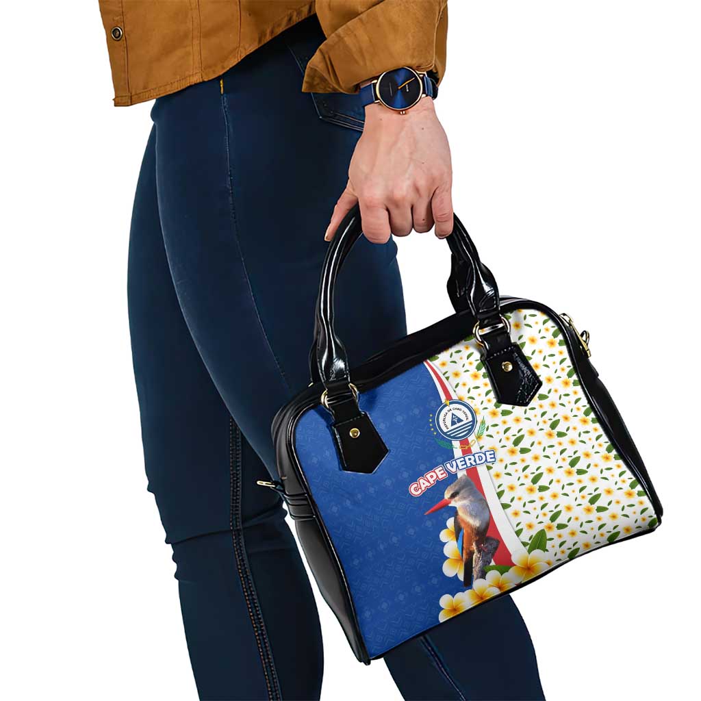 Cape Verde Shoulder Handbag with Kingfisher Bird Floral Flag Spirit TS04
